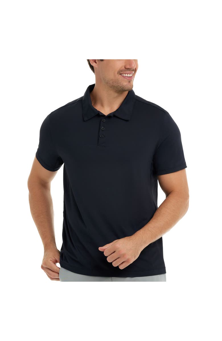 BloqUV Men's Short Sleeve Polo Shirt, Main, color, Black