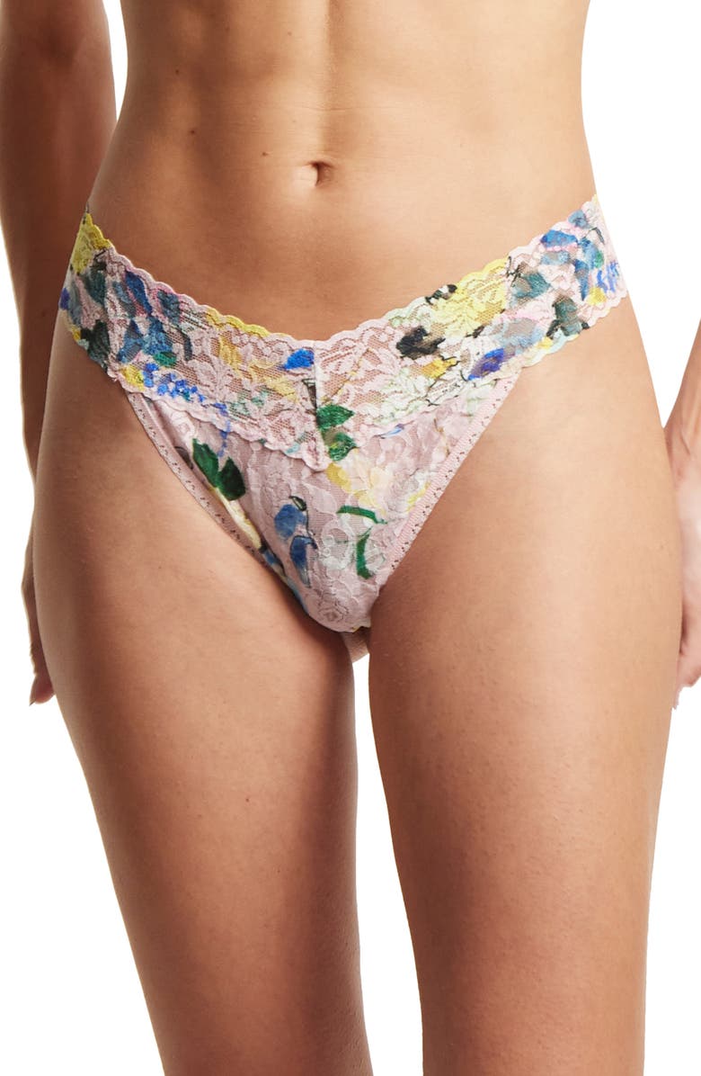 Hanky Panky Print Original Rise Thong, Main, color, Cannes You Belive It