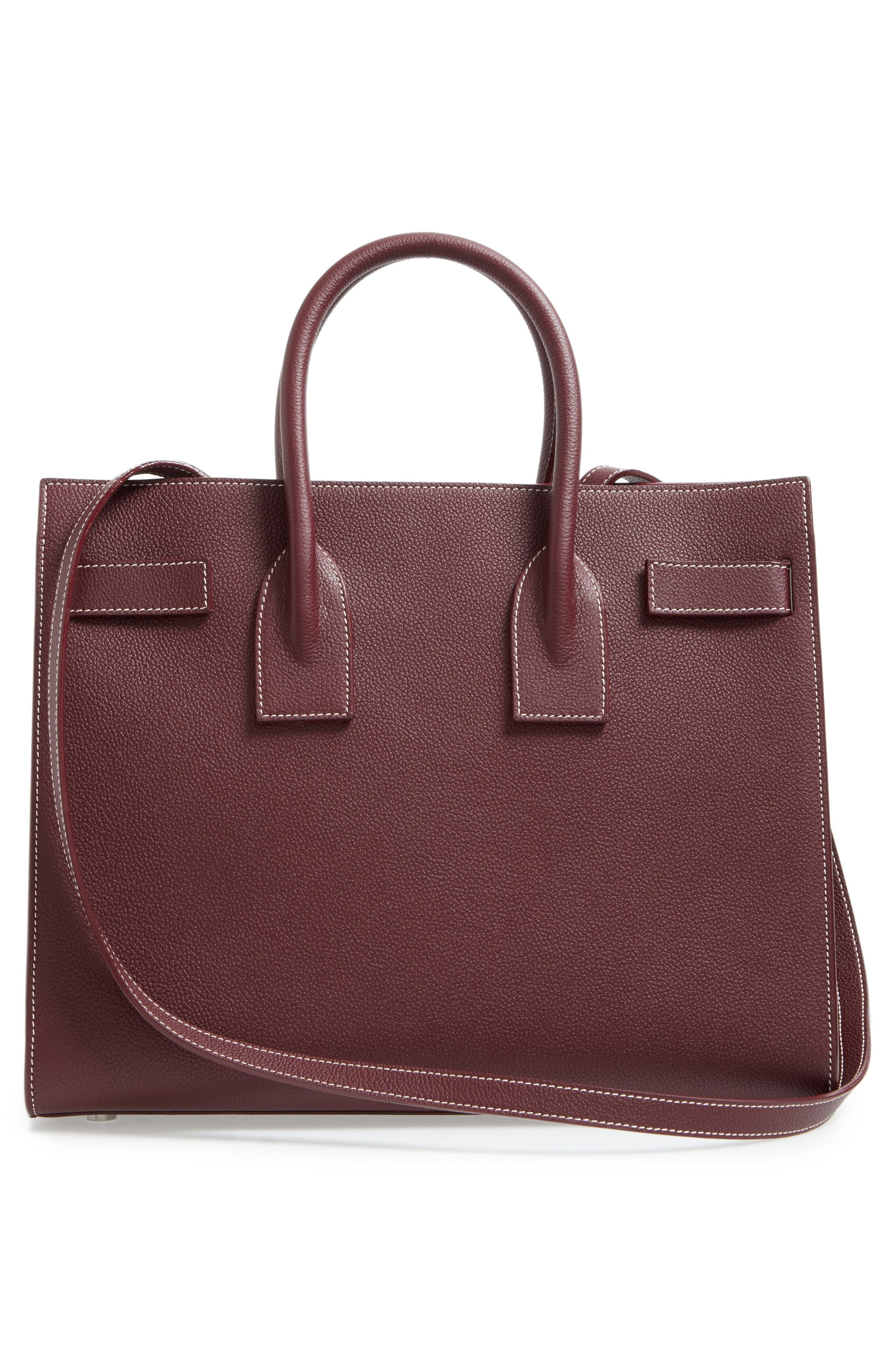 Small Sac de Jour Calfskin Leather Tote, Alternate, color, ROUGE LEGION