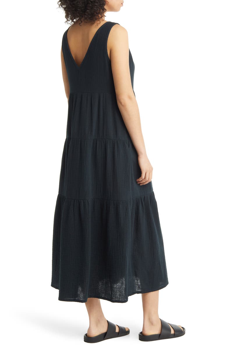 Marine Layer Corinne Tiered Cotton Gauze Maxi Dress, Alternate, color,