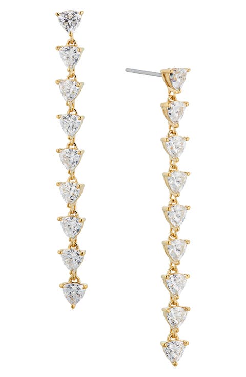 Gwen Cubic Zirconia Linear Drop Earrings