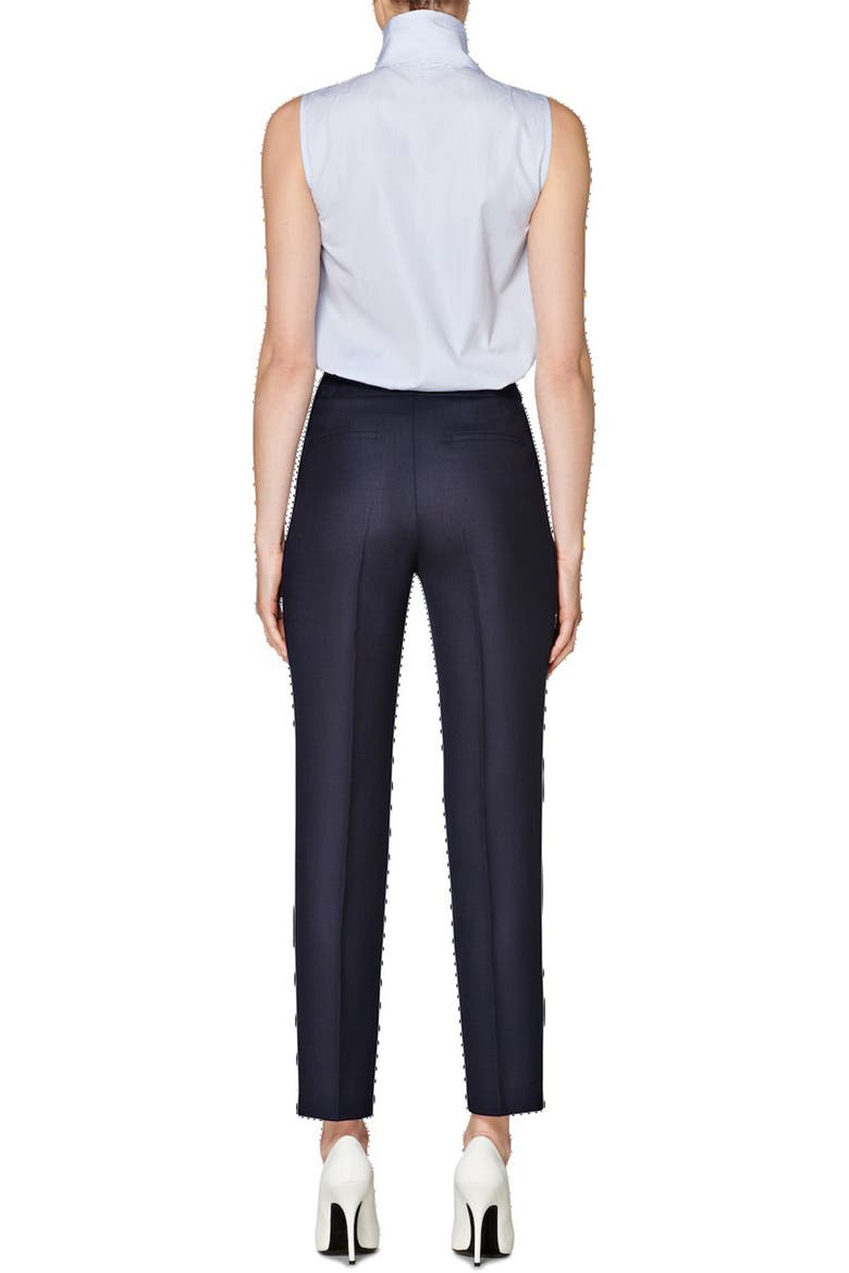 Dorian Wrap Collar Sleeveless Cotton Shirt, Alternate, color, LIGHT BLUE