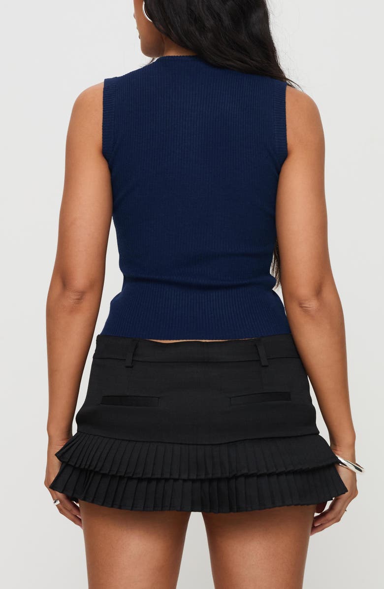 Princess Polly Suzu Button-Up Tank, Alternate, color, Navy