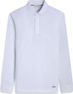 Bugatchi Mercerized Cotton Long Sleeve Polo
