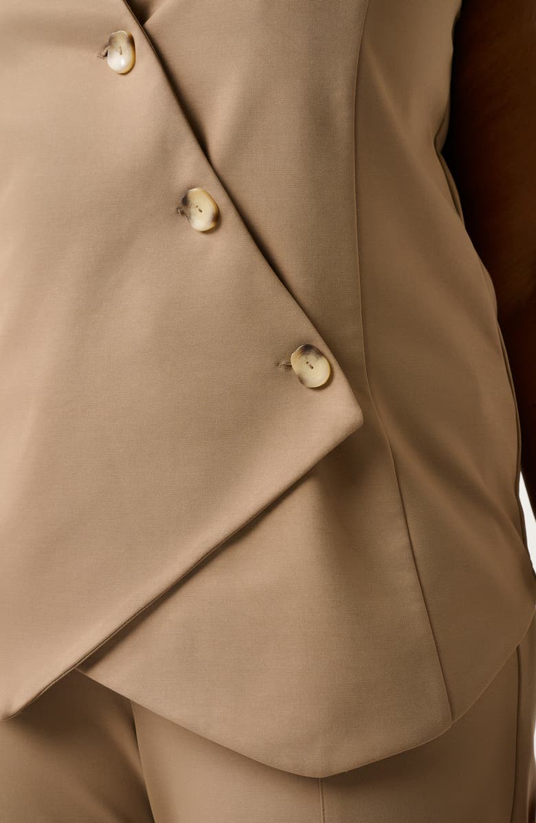 Estelle Mahina Asymmetric Sleeveless Top, Alternate, color, Mushroom