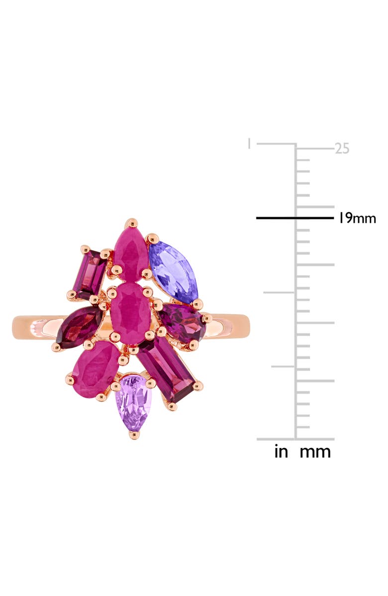Julianna B. Multi-Shaped Multi-Gem Cluster Cocktail Ring, Alternate, color, Ruby