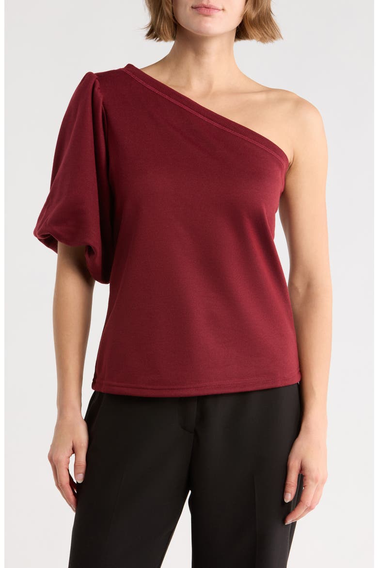 Joylyn One Shoulder Top, Main, color, CABERNET