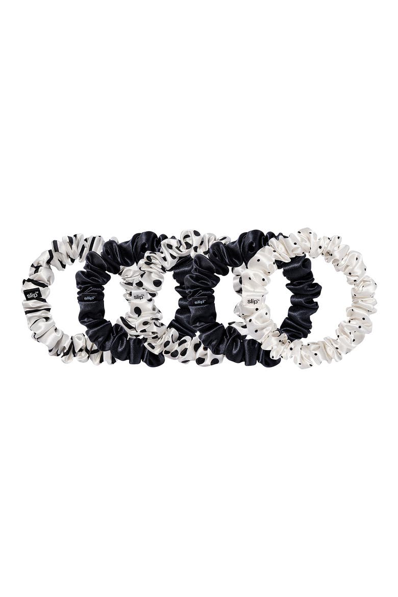 5-Pack Midi Silk Scrunchies, Main, color, SUMMER FRIDAYS