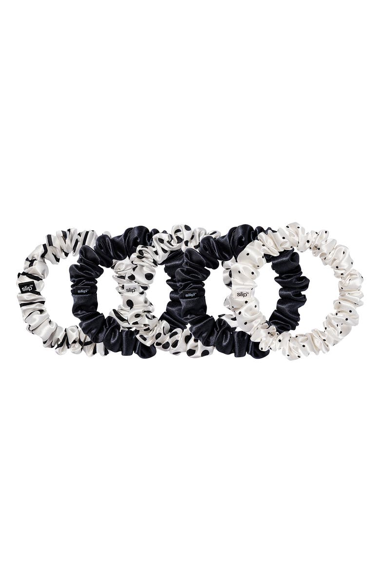 slip 5-Pack Midi Silk Scrunchies, Main, color, 
