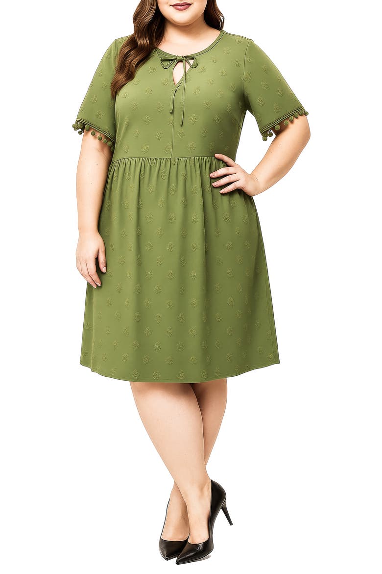Dobby Dress, Alternate, color, GREEN