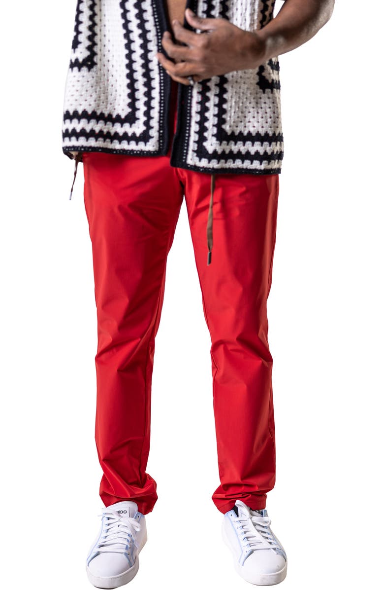 Maceoo Resistancesolid Red Drawstring Pants, Main, color, Red