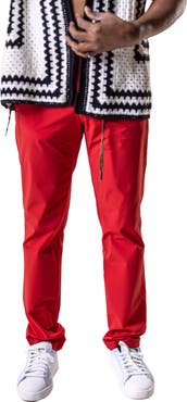Maceoo Resistancesolid Red Drawstring Pants