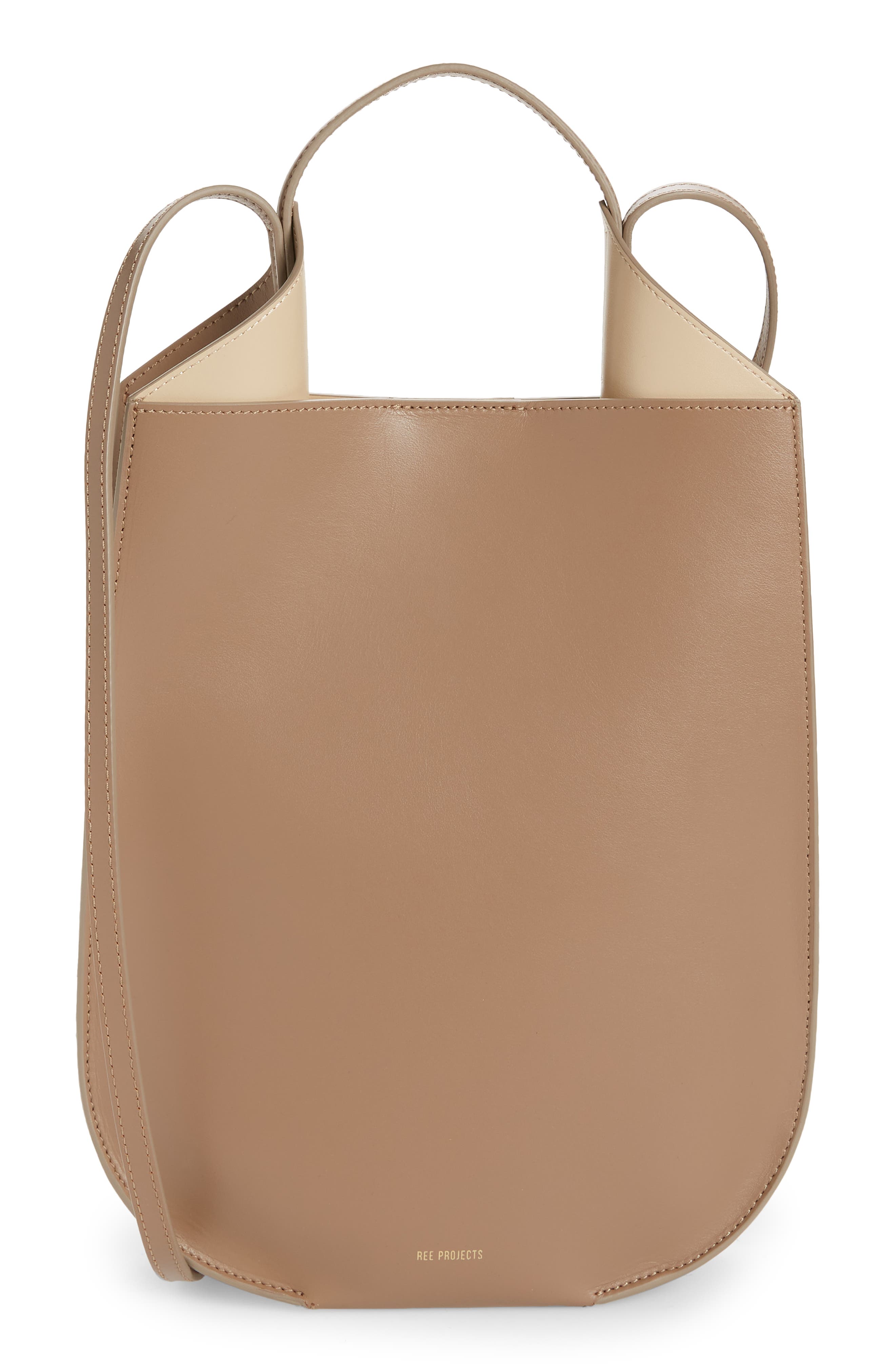 Ree Projects Mini Helene Leather Hobo Bag, Main, color, 