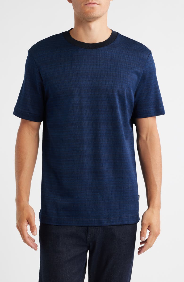 BOSS Taut Jersey Cotton T-Shirt, Main, color, Dark Blue