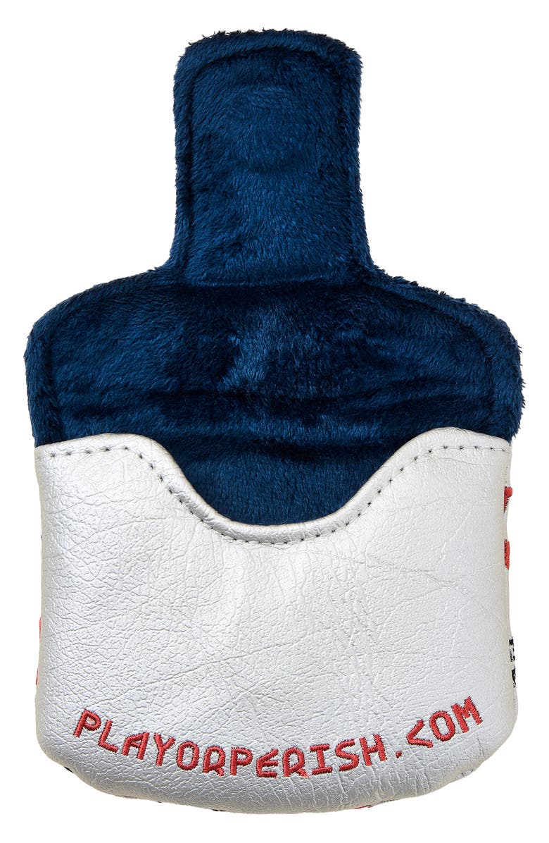 Sugarloaf Social Club Classic SSC Leather Mallet Putter Cover, Main, color, Silver