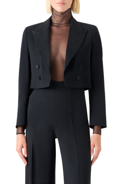 Akris Short Wool Blend Jacket In Black