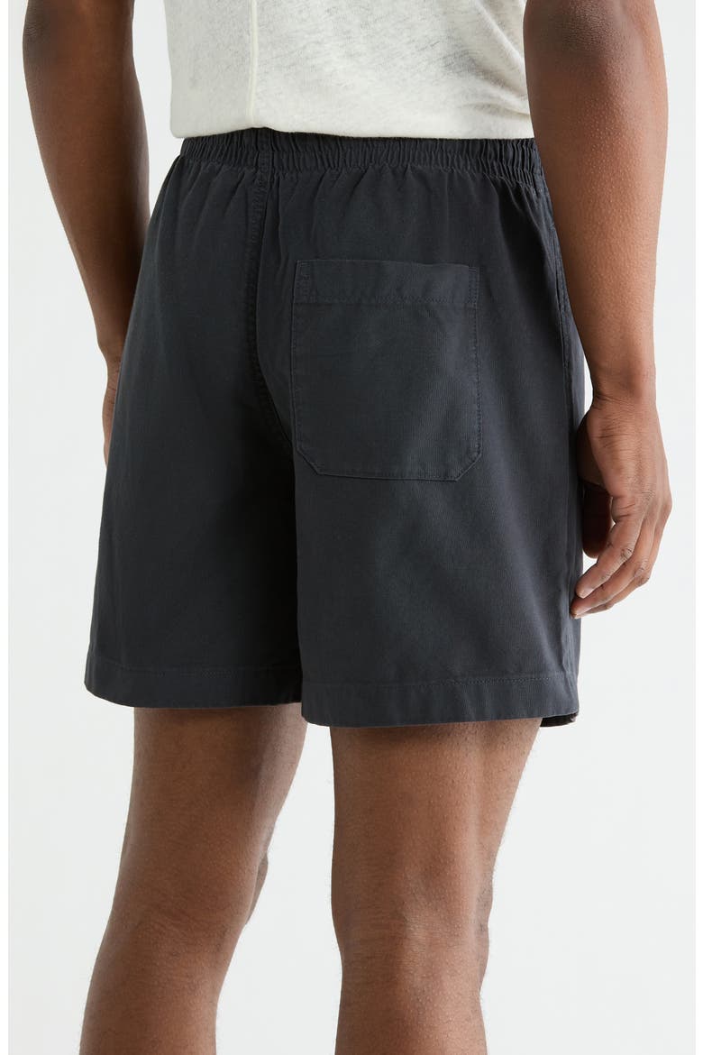 Drawstring Cotton Shorts, Alternate, color, BLACK