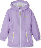 Lands' End Girls Hooded Water Resistant Rain Jacket