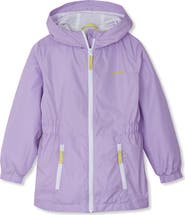 Lands' End Girls Hooded Water Resistant Rain Jacket