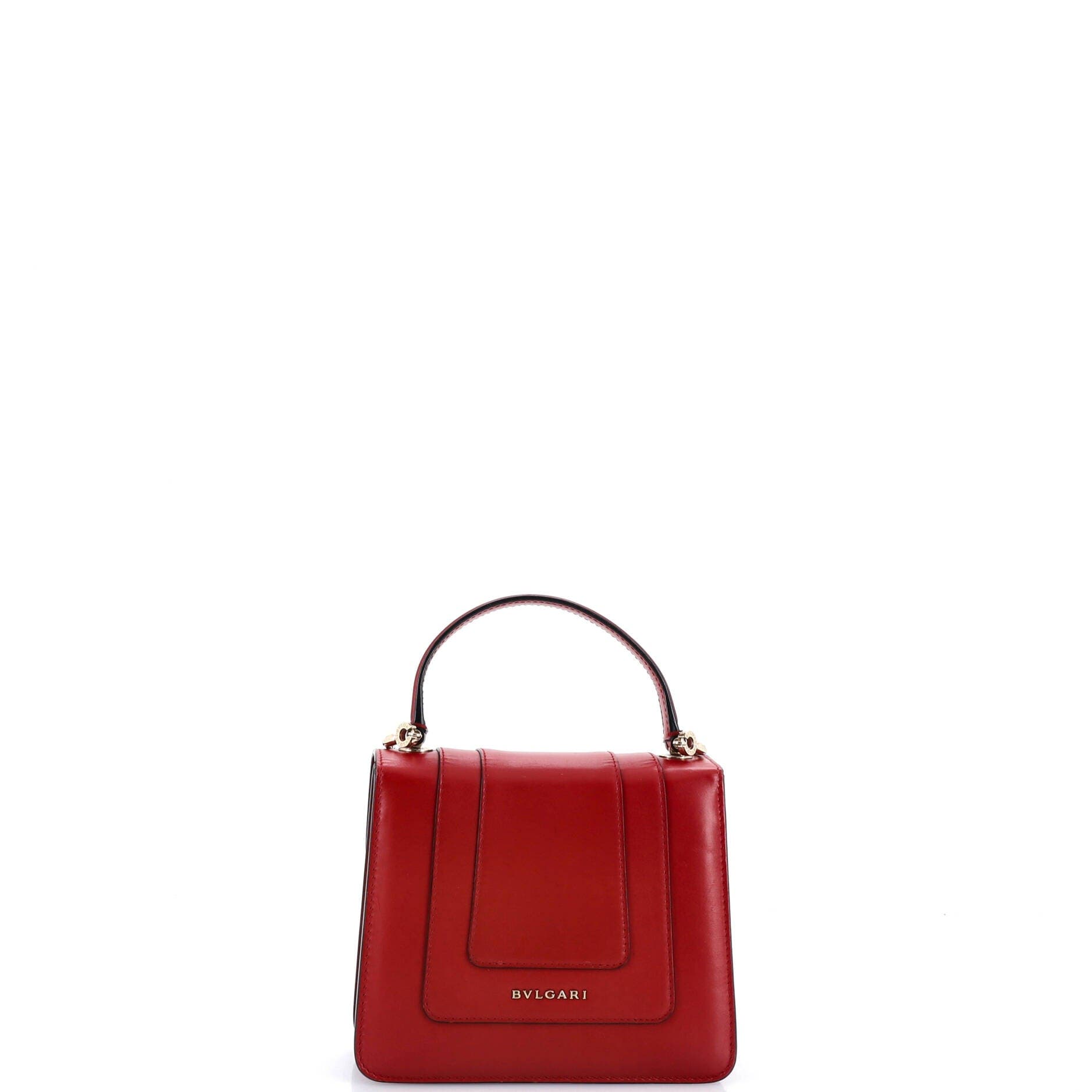 Serpenti Forever Top Handle Bag Leather Small, Alternate, color, Red