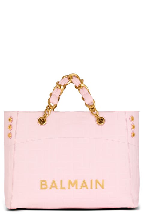 【関税＆送料込み】Balmain Evening Purse Bags Pierre Balmain Embossed Leather Evening Bag - Black Evening