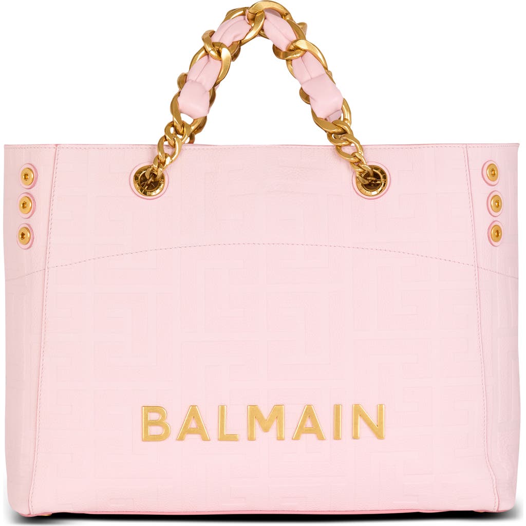 Balmain 1945 Soft Grained Leather Tote