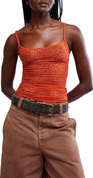 Free People Sugar and Spice Animal Print Camisole