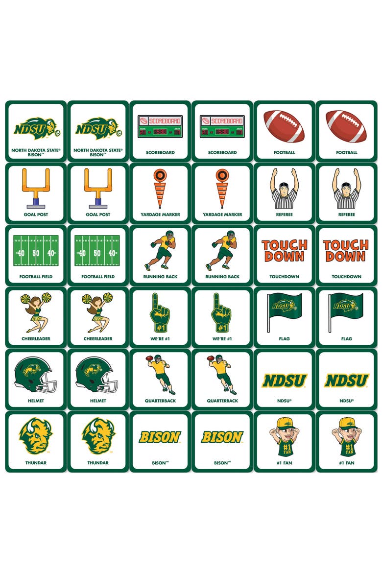 North Dakota State Bison Matching Game, Alternate, color, Multicolor