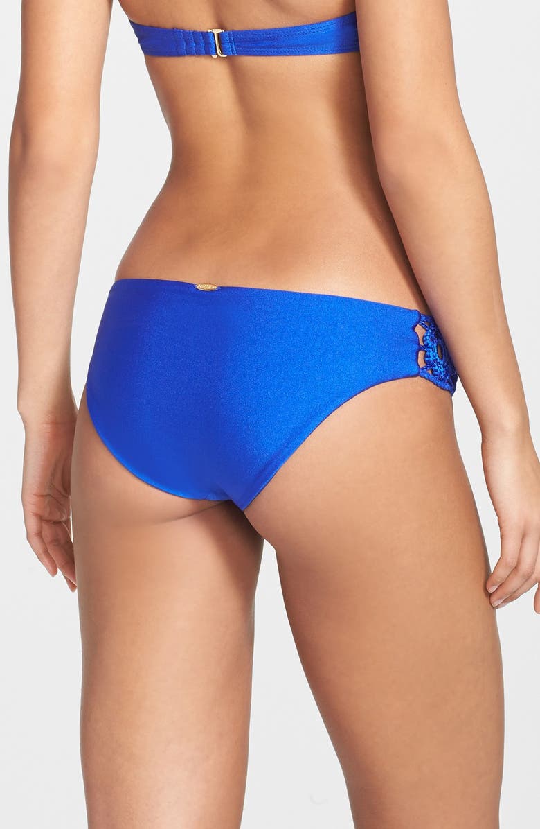 Luli Fama 'Flower Crochet' Bikini Bottoms, Alternate, color, 