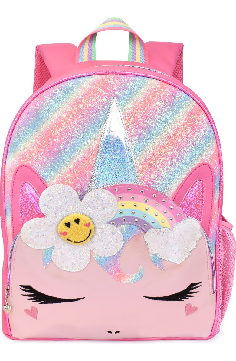 OMG Accessories Kids' Miss Gwen Glitter Backpack, Main, color,