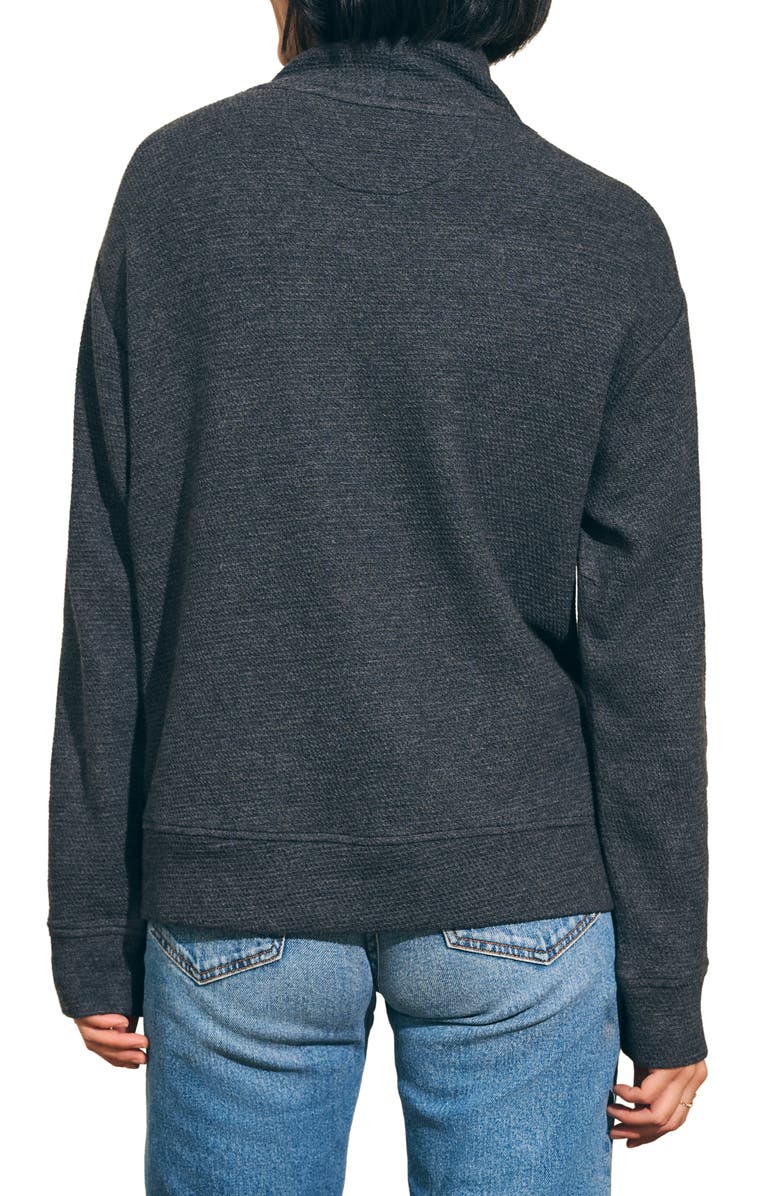 Faherty Surf Turtleneck Waffle Knit Sweater, Alternate, color, Ash Heather