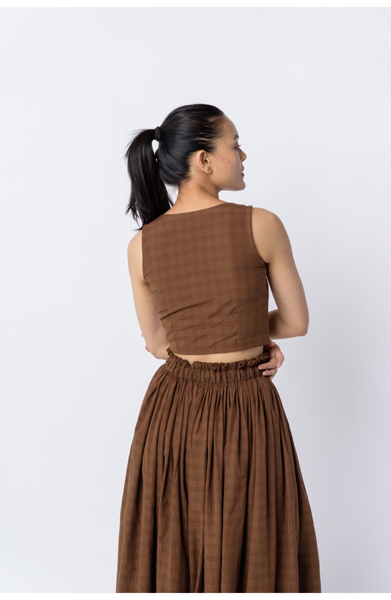 World of Crow Antique brown blouse, Alternate, color, 