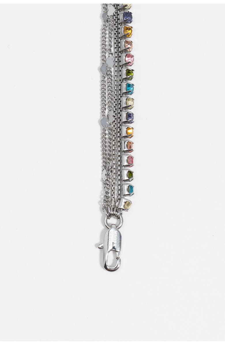 Bimba y Lola Logo Multi-Chain Bracelet, Alternate, color, Dark Silver