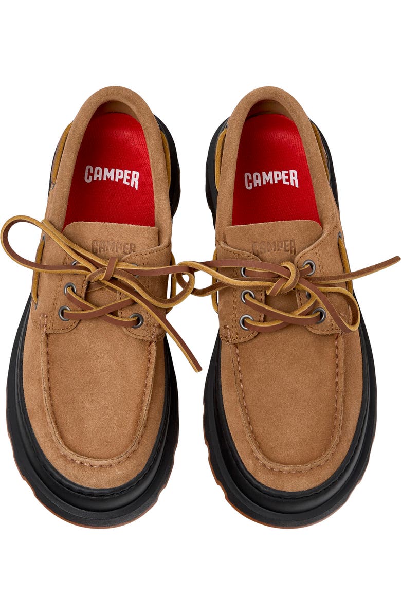 Camper Brutus Lug Boat Shoe, Alternate, color, Medium Brown