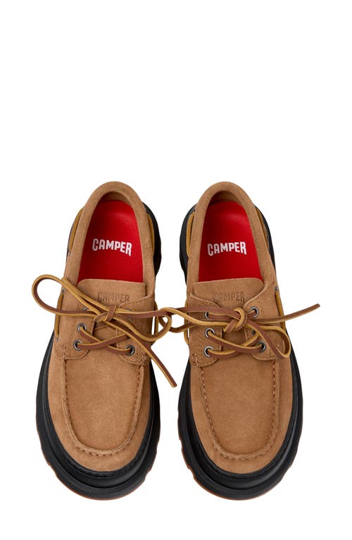 Camper Brutus Lug Boat Shoe In Brown