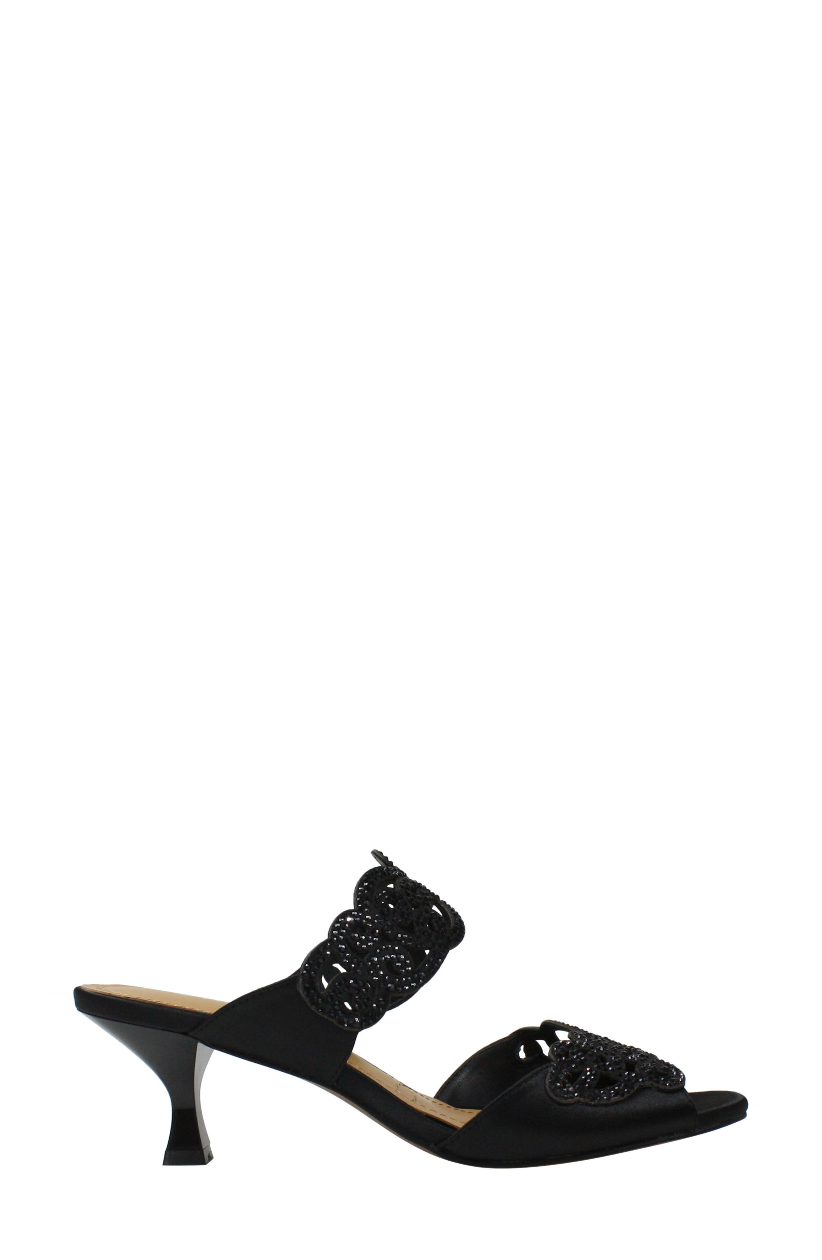 J. Reneé 'Francie' Evening Sandal, Alternate, color, Black Fabric