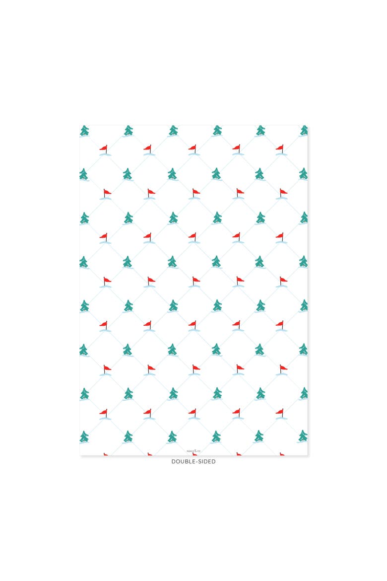 Two-Sided "Ski Dogs" Heavyweight Christmas/Holiday Gift Wrap, Alternate, color, Multicolored