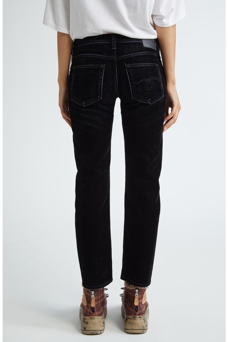 Straight Leg Jeans, Alternate, color, FLOCKED BLACK