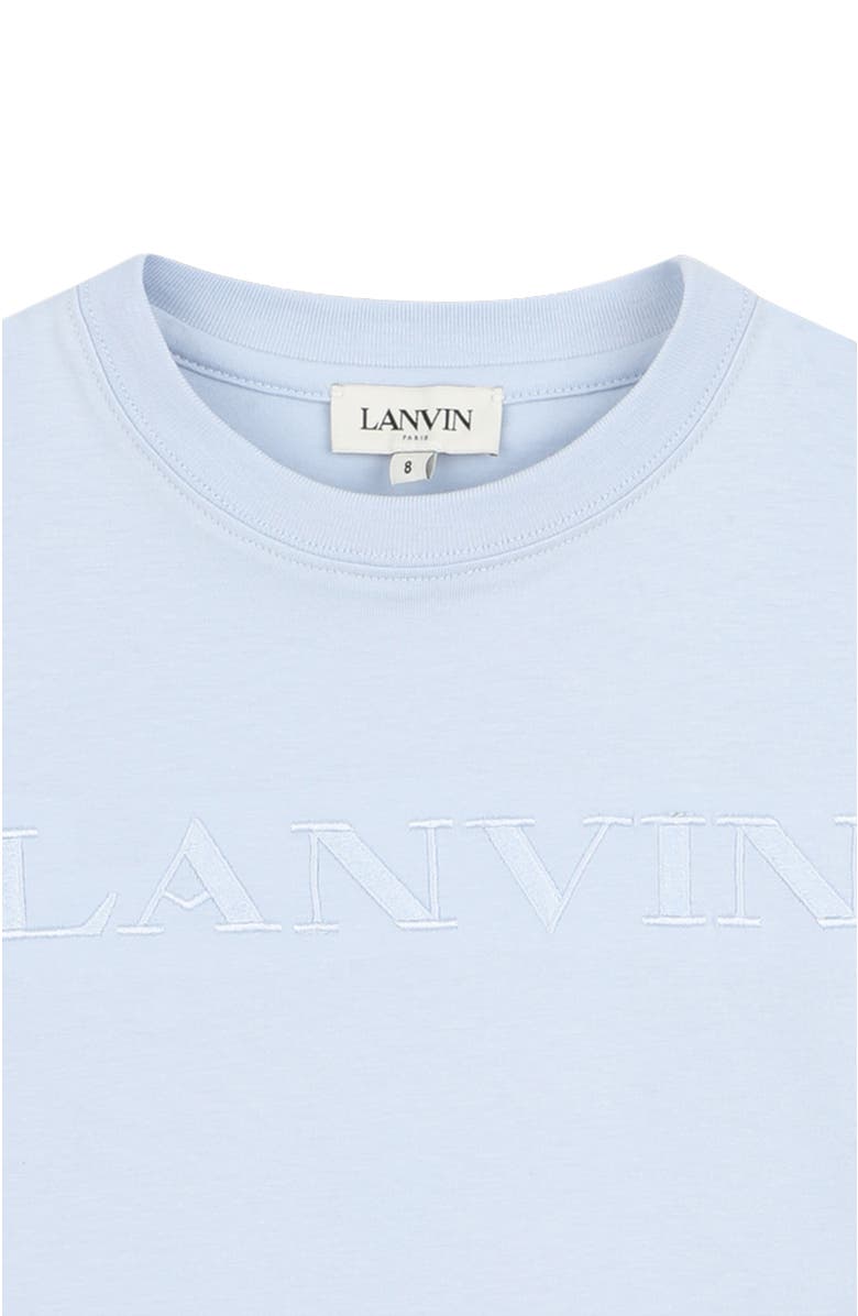 Lanvin Kids Embroidered T-Shirt, Alternate, color, Blue