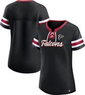 FANATICS Women's Fanatics Branded Black Atlanta Falcons Original State Lace-Up T-Shirt