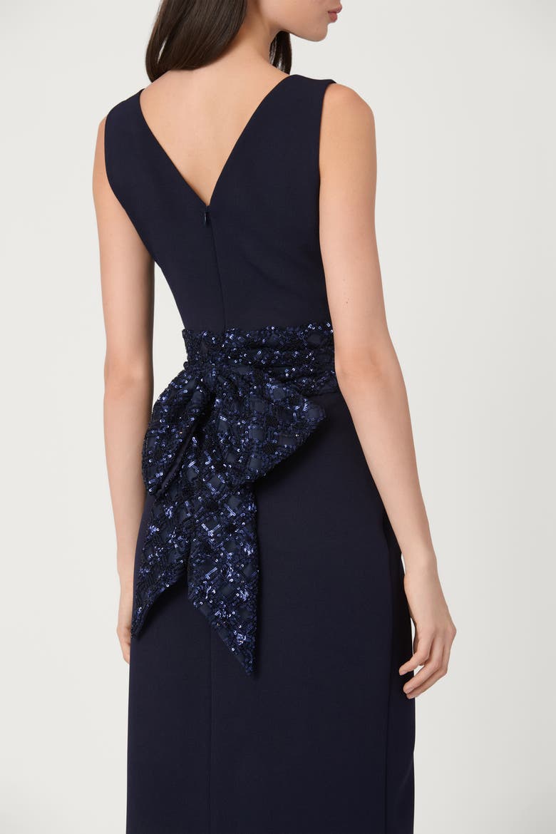 Midnight Diamond Sequin Mesh Sia Dress, Alternate, color, Navy