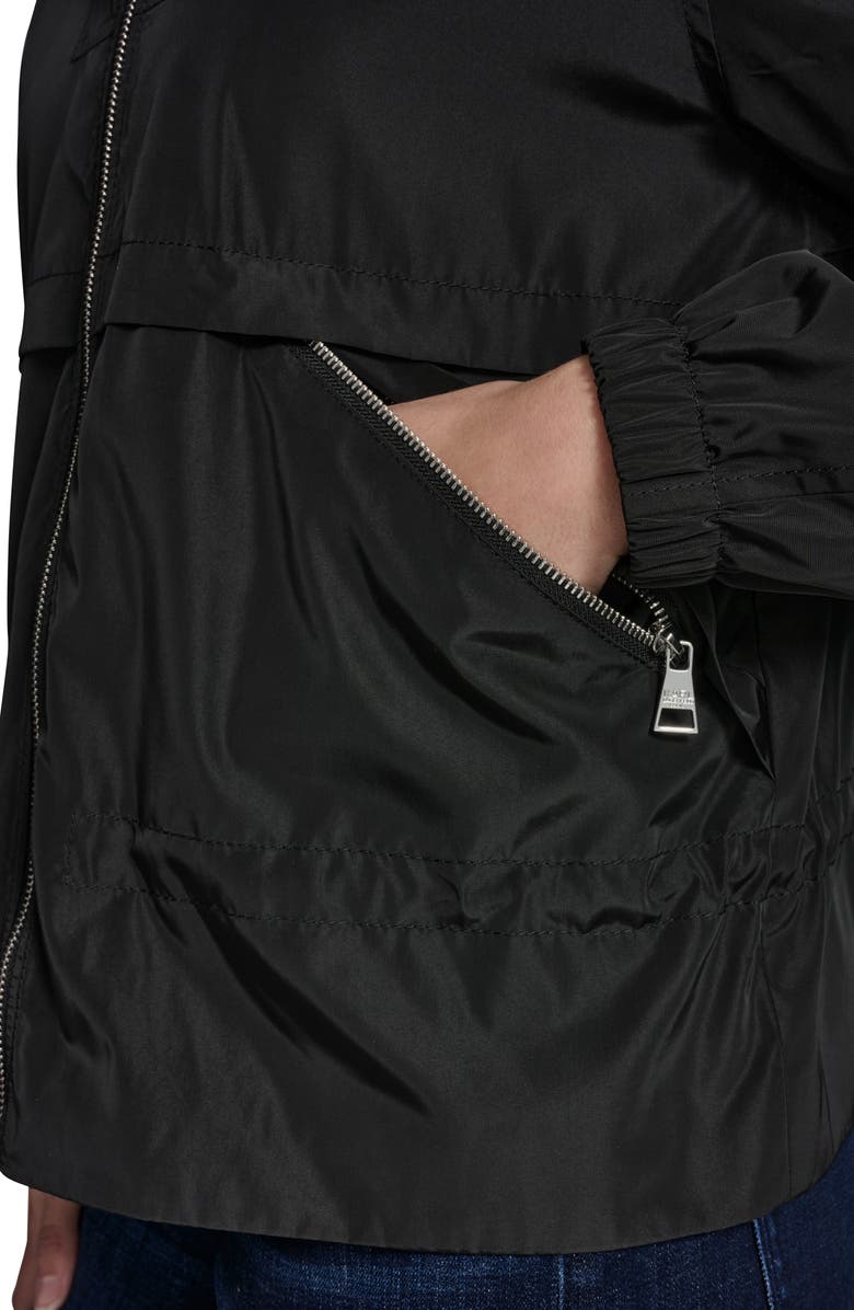 KARL LAGERFELD PARIS Hooded Windbreaker, Alternate, color, 