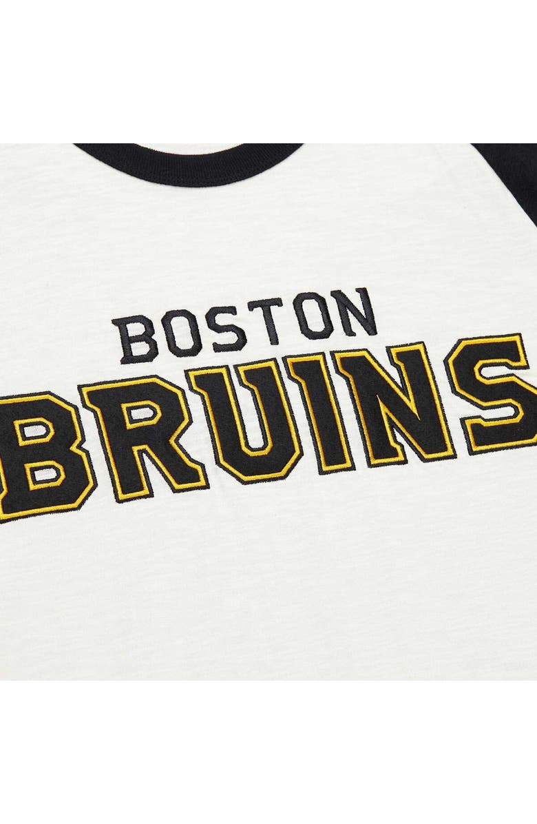 Mitchell & Ness Men's Mitchell & Ness Cream Boston Bruins Legendary Slub Vintage Raglan Long Sleeve T-Shirt, Alternate, color, Cream