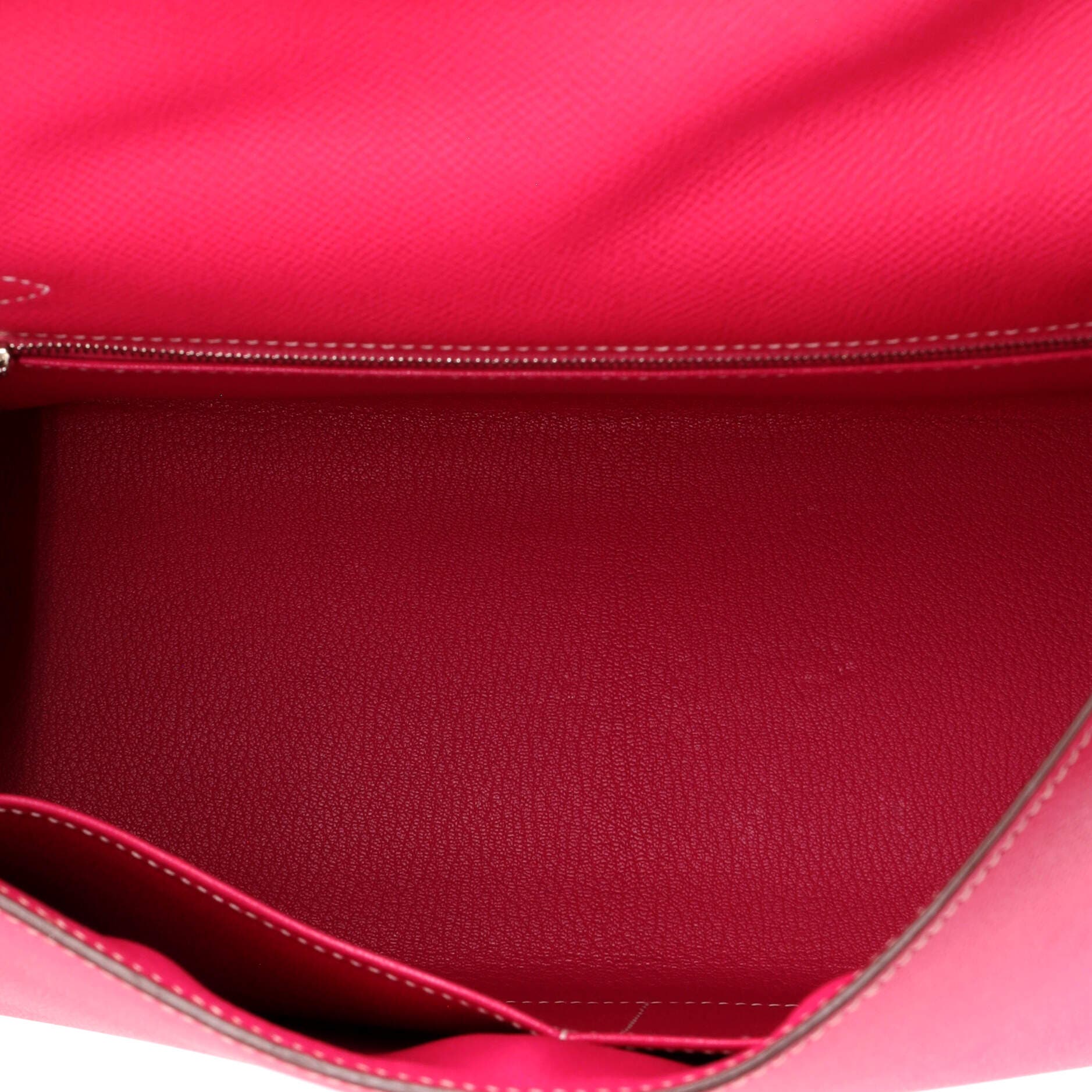 Pre-Owned Hermes Kelly Handbag Pink Epsom with Palladium Hardware 32, Alternate, color, Rose Tyrien