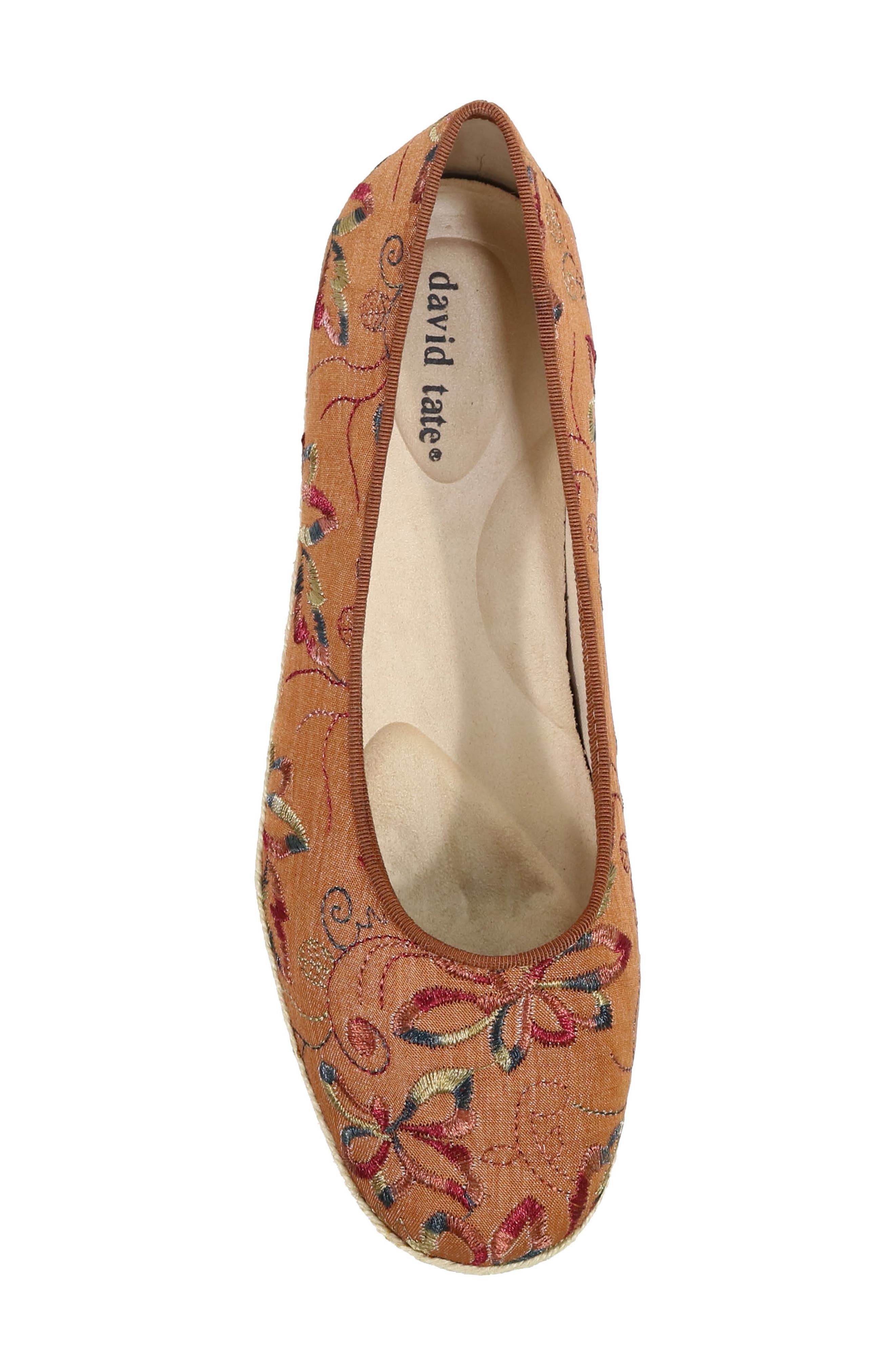 David Tate Stroll Espadrille Flat, Alternate, color, Rust Multi Fabric