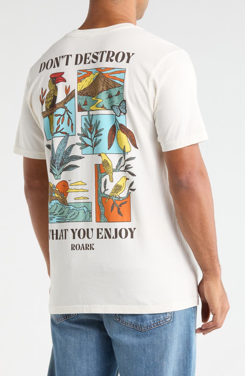 Roark Enjoy Cotton Graphic T-Shirt, Alternate, color, Off White
