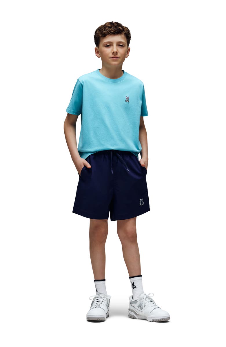 Psycho Bunny Kids' Classic Logo Embroidered Crewneck T-Shirt, Alternate, color, Milky Blue