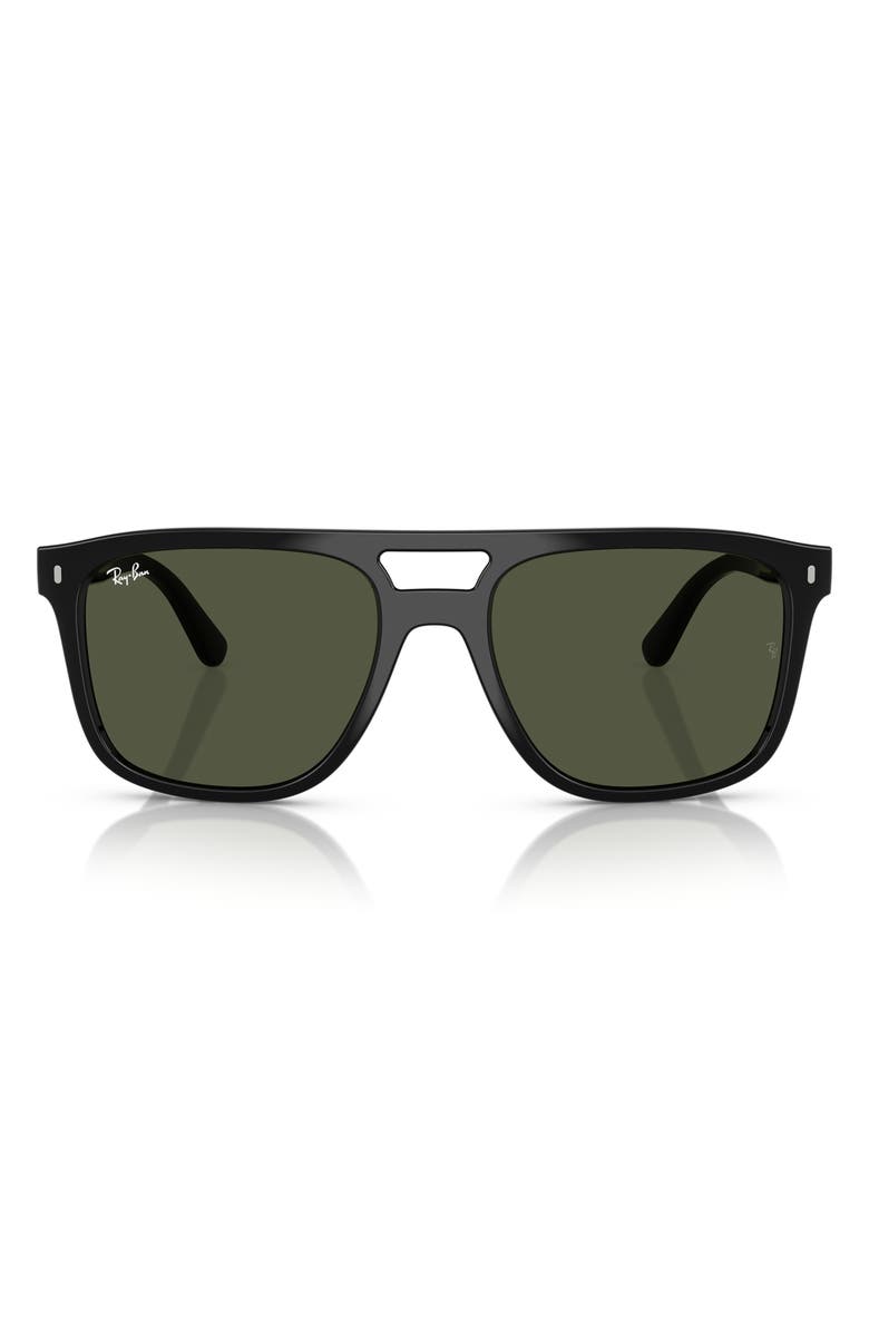 Ray-Ban 58mm Square Sunglasses, Main, color, Black