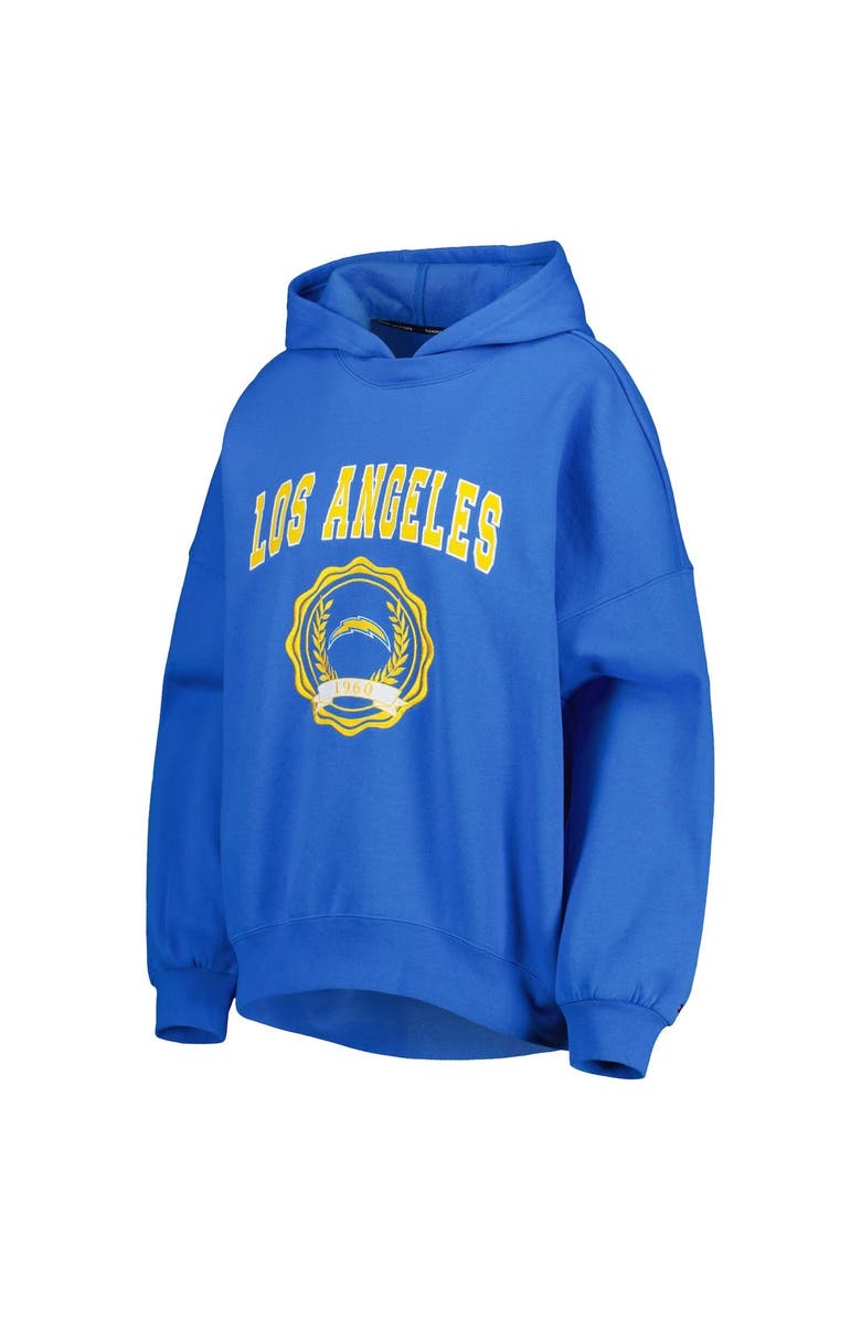 Tommy Hilfiger Women's Tommy Hilfiger Powder Blue Los Angeles Chargers Becca Drop Shoulder Pullover Hoodie, Alternate, color, Powder Blue