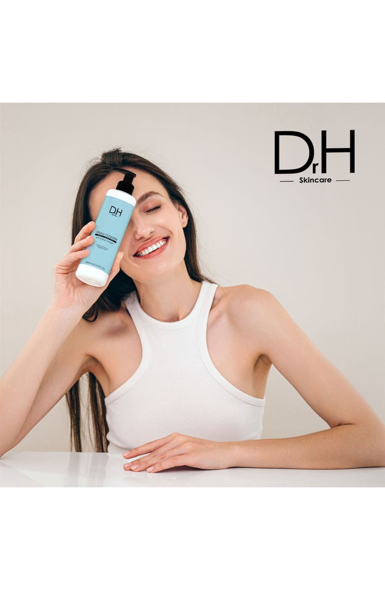 Dr H Anti-Ageing Cream Cleanser with Marine Collagen 200ml for Acne & Blemishes, Large Pores, Alternate, color, White